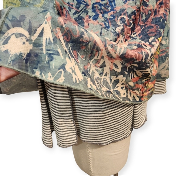 SUNDANCE CATALOG ARTIST'S TAKE LAYERED TEE SZ M - Picture 6 of 8